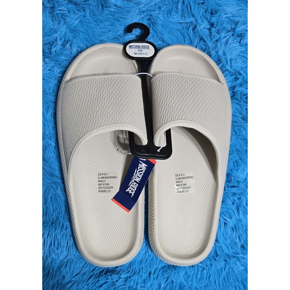 Mission Ridge Men's Tan Slide Sandals Size Medium 10/11 Slip On